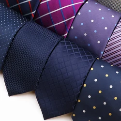 Classic Striped Polyester Necktie Blue Tie Skinny Tuxedo Suit Shirt Gifts For Unique Wedding Daily Wear Party Accessories Gifts