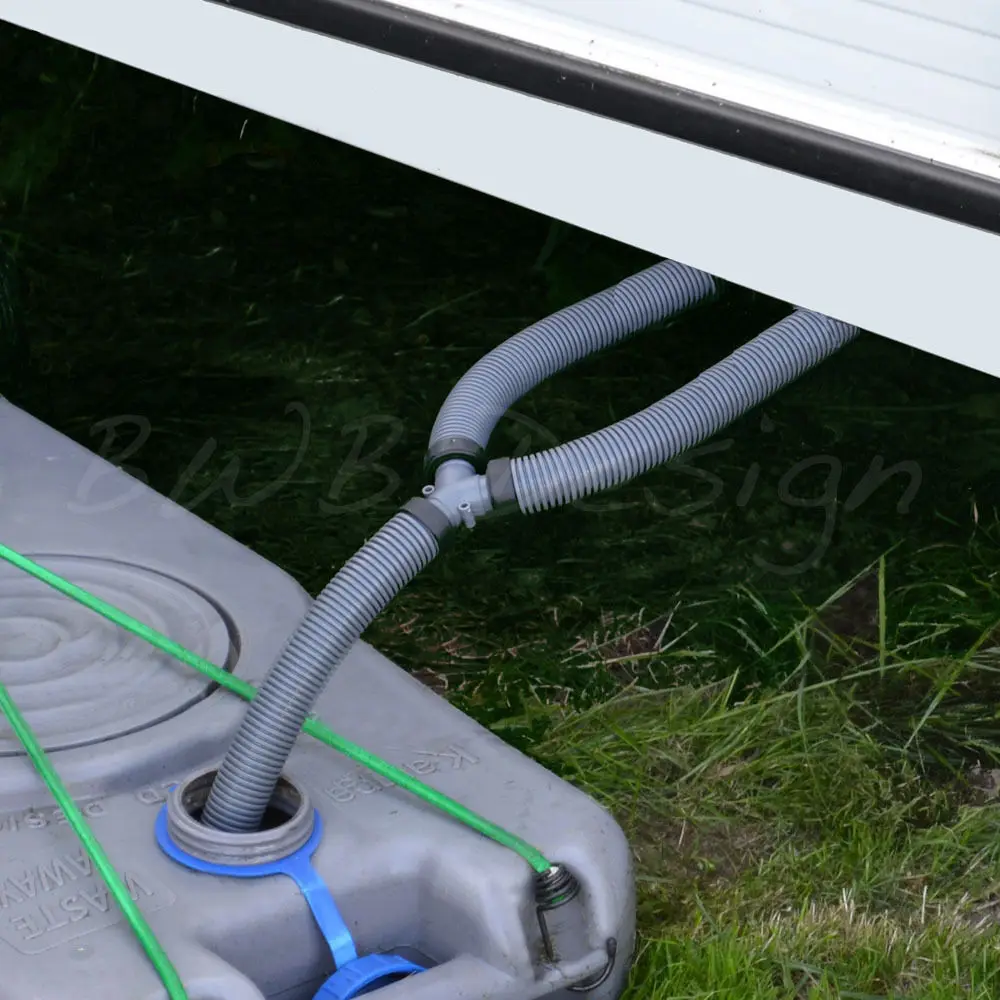 

Double Sink Three-Way Drain Y Pipe Motorhome Caravan Waste Water Outlet Kitchen Basin Pipe Barbed Hose Water Fuel Air Connector