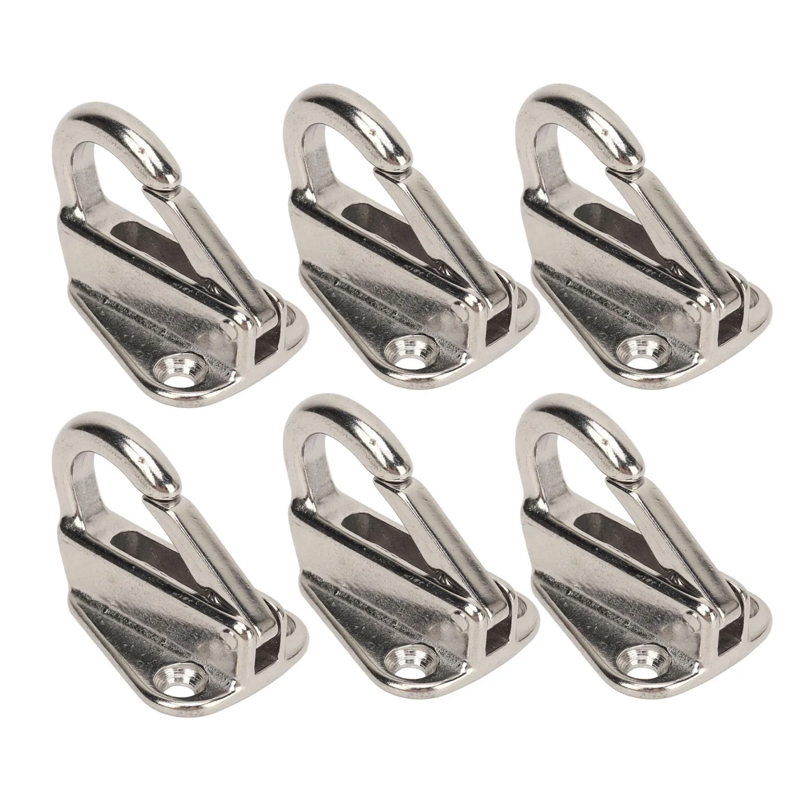 6Pcs Marine 316 Stainless Steel Spring Snap Fending Hook Fender Boat Hardware Spring Locked Fender Hooks Boats Accessories