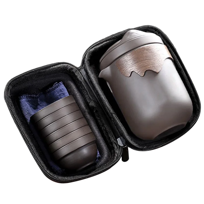 

Travel Tea Set Chinese Sets Outdoor Portable Tour Tea Cups Tea Infuser Pot Best Gift