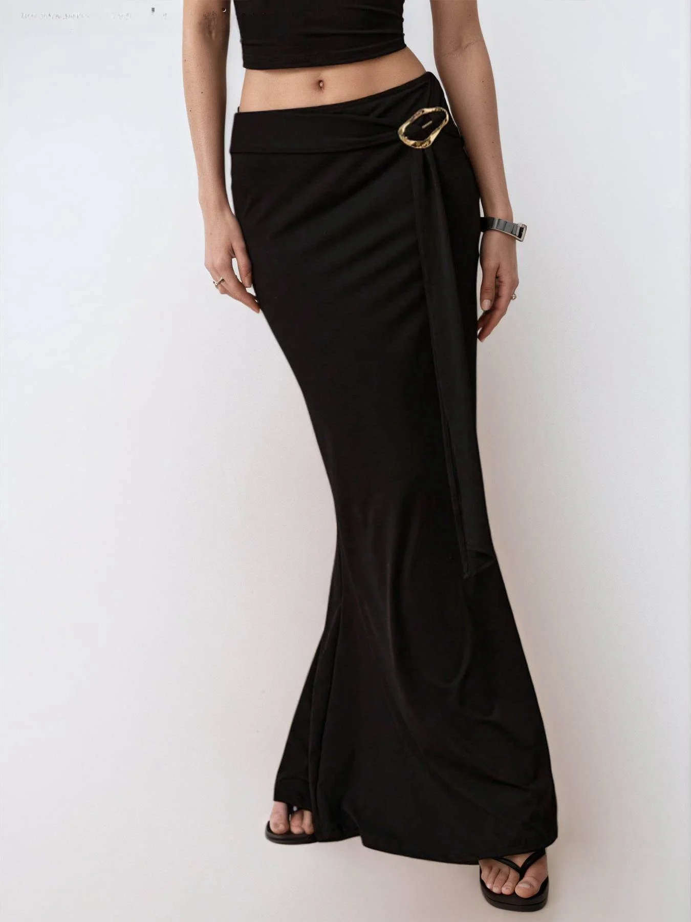 

Металлическая юбка f, женская облегающая юбка с хвостом Fi, длинное вечернее платье разных цветов, модные женские юбки больших размеров