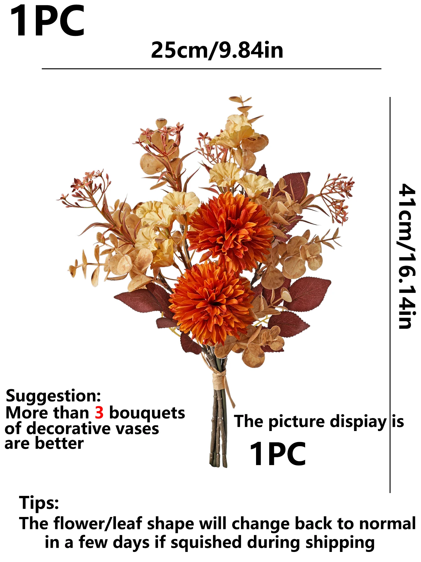 Künstliche Blume Seidenkugel Chrysantheme Hochzeits-Brautstrauß DIY-Geschenk Heimvase Hof Festival Outdoor Garten Bogen Dekoration – Detail 7