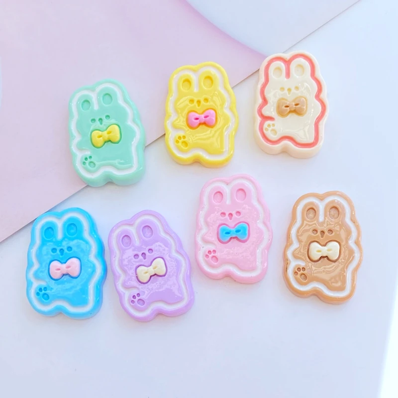 10Pcs New Mini Cute Cartoon Animal Rabbit Series Flat back Resin Cabochons Scrapbooking DIY Jewelry Craft Decoration Accessorie