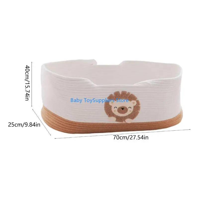 سرير R1WF مصنوع من القطن المنسوج يدويًا وقابل للتنفس، تصميم مضغوط لحديثي الولادة حتى 6 أشهر يوميًا