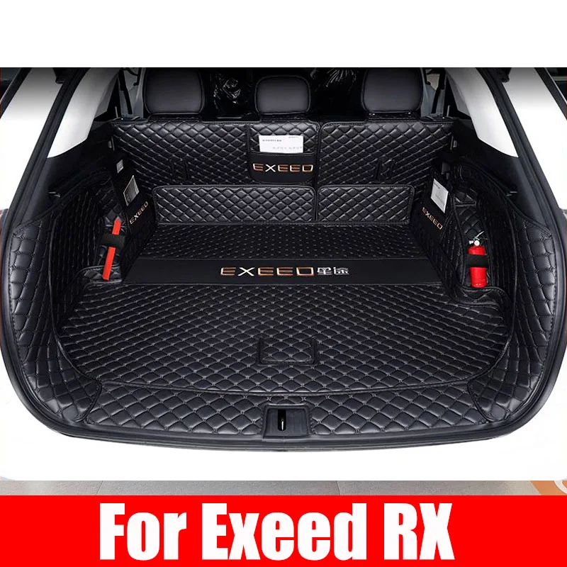 For CHERY EXEED RX 2022 2023 2024 Accessories Car Trunk Mats Rear Tailbox Cargo Leather Liner Carpet Protecion Cover Pads