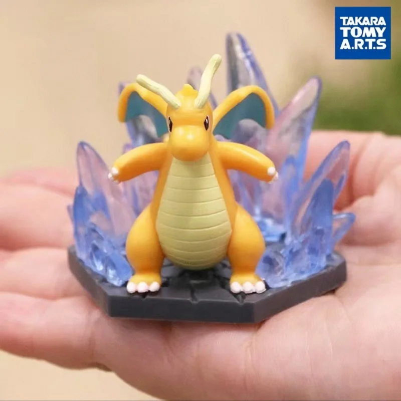 Takara Tomy Pokemon Gashapon Figure Dark And Dragon Battle Diorama Decor Absol Dragonite Eevee Collectible Display Ornament view 4