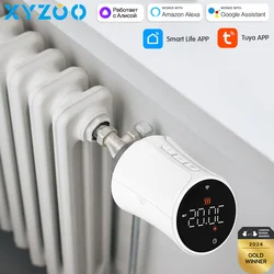 Smart Tuya WiFi Zigbee Testa termostatica Attuatore valvola radiatore TRV Regolatore di temperatura remoto domestico Alexa Google Home Alice