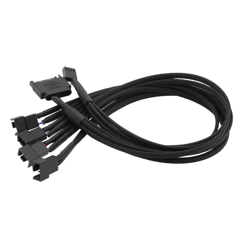 Ventola del Computer PWM controllo della temperatura linea SATA un punto quattro SATA a 4pin linea uno per quattro produttori di lavori HUB