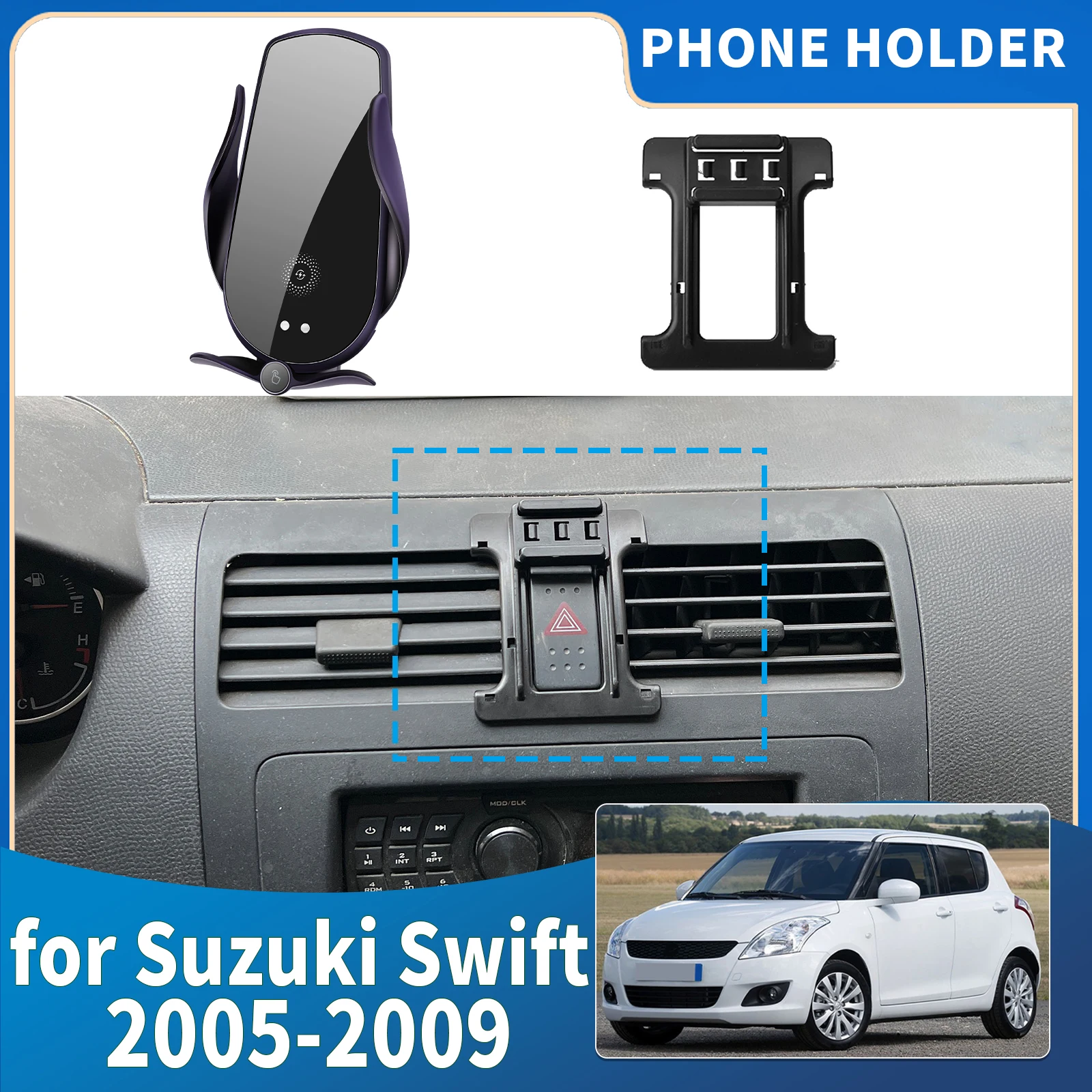 fit for Suzuki Swift 2005 2006 2007 2008 2009 Integrated Screen Mount Phone Holder Mount Car accessoires