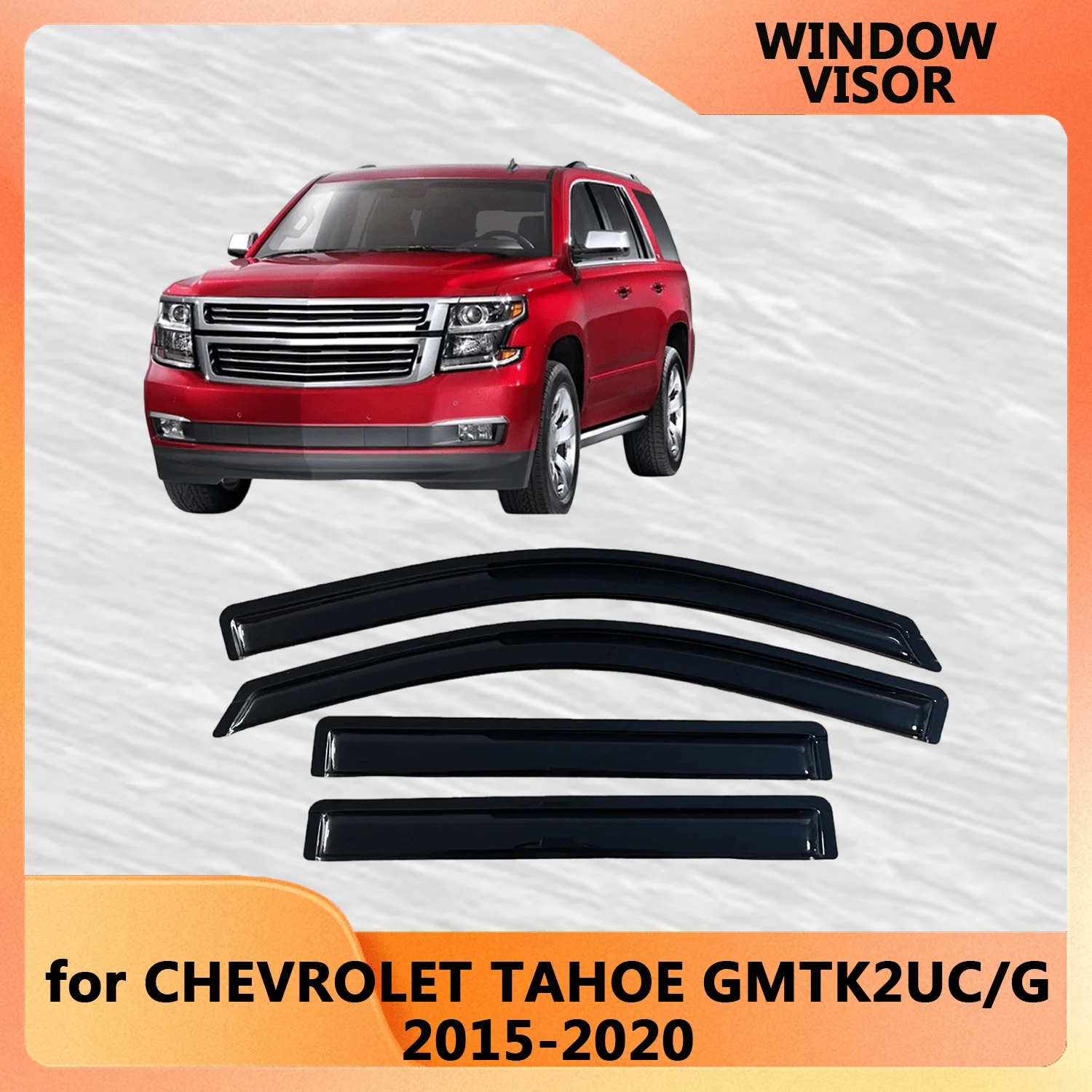 

Дефлекторы окон (ветровики) для Chevrolet Tahoe GMTK2UC/G 2015-2020, защита от дождя, козырьки на двери, вентиляционные накладки