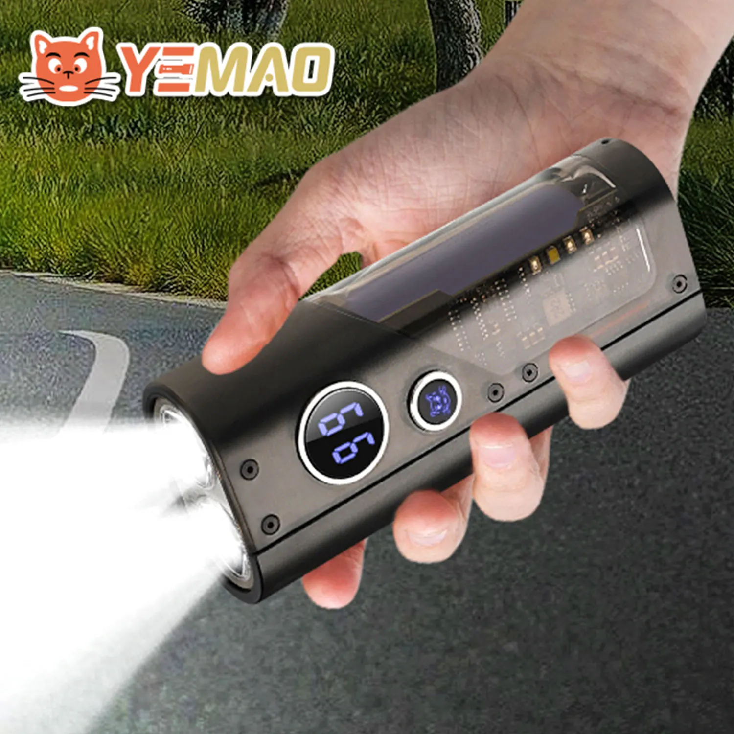 

YEMAO B200 Power Bank Flashlight Rechargeable Led Flashlight High Power 3000 Lumens Torch Outdoor Camping Light Mode 12000mAh