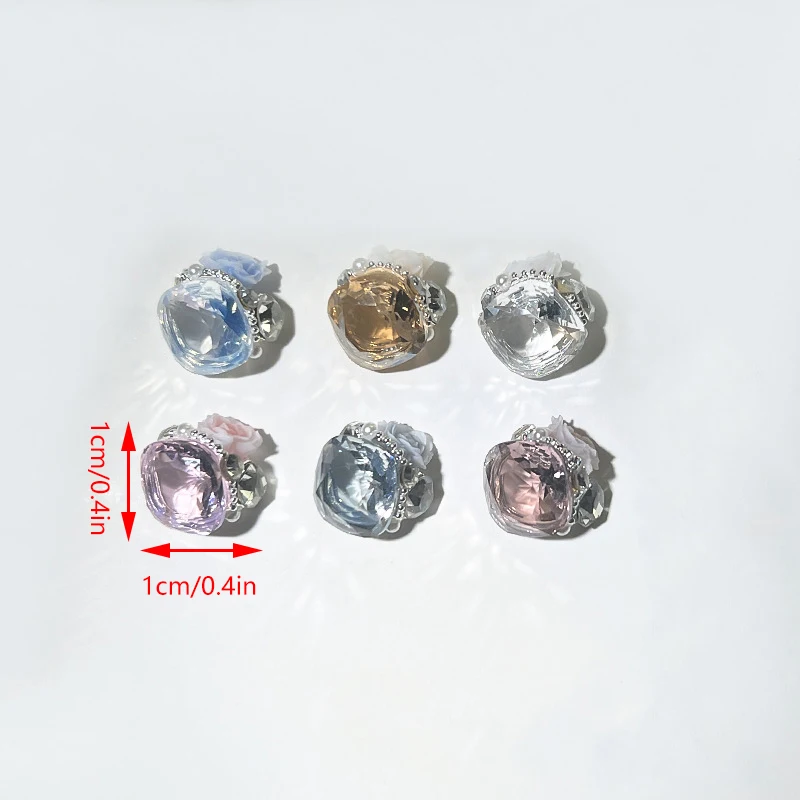 1PCS Sparkling Colorful Fat Pile Diamonds Crystal Nail Art Rhinestones Gems Decorations Manicure Fantasy Ornaments