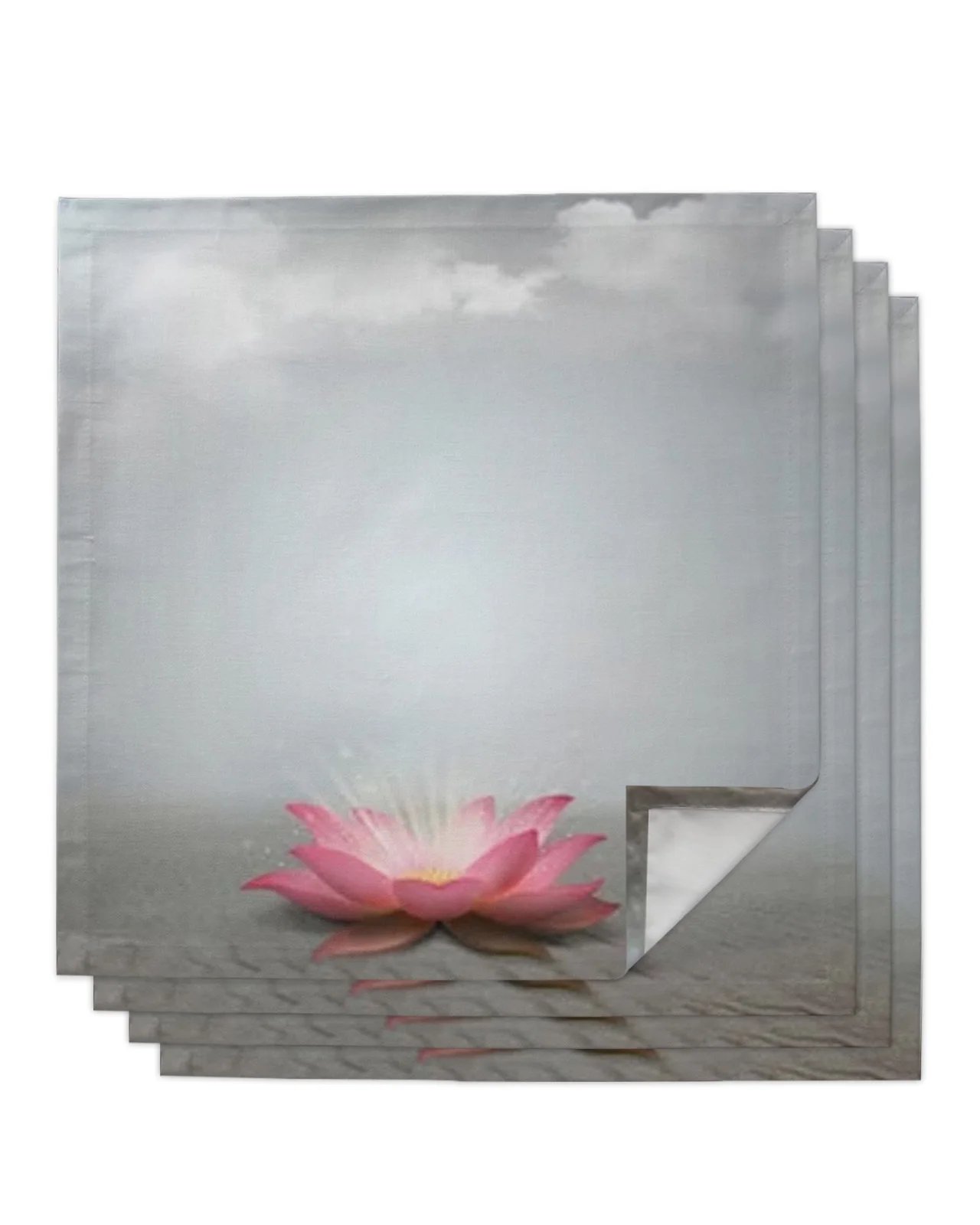 

Lotus In Desert Square Napkins For Party Wedding Decor Tea Towel Soft Kitchen Dinner Table Napkins