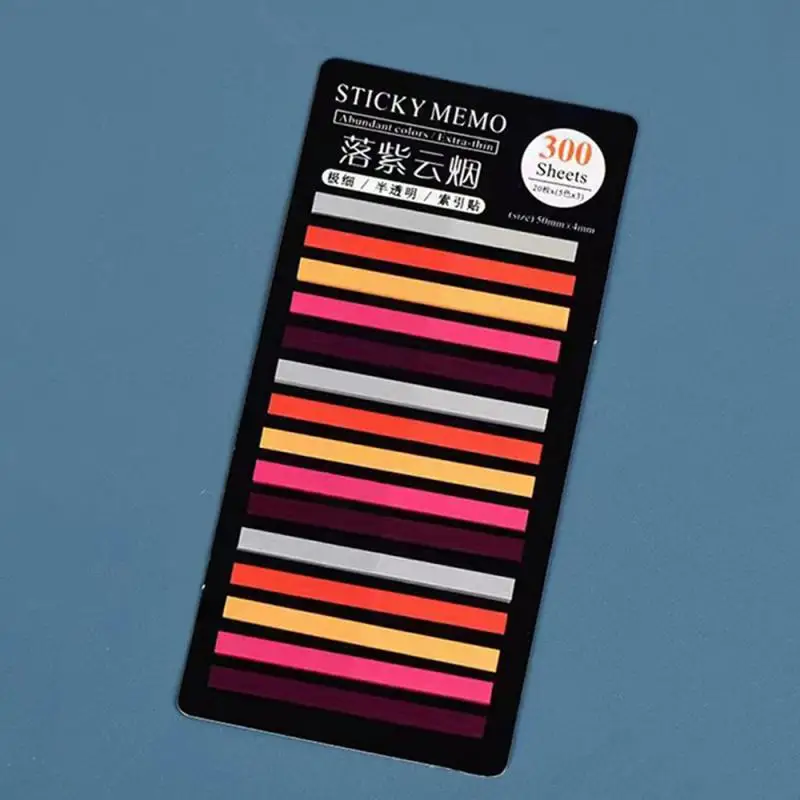 Color Stickers Transparent Fluorescent Index Tabs Flag Sticky Note Page Bookmark School Office Supplies Stationery