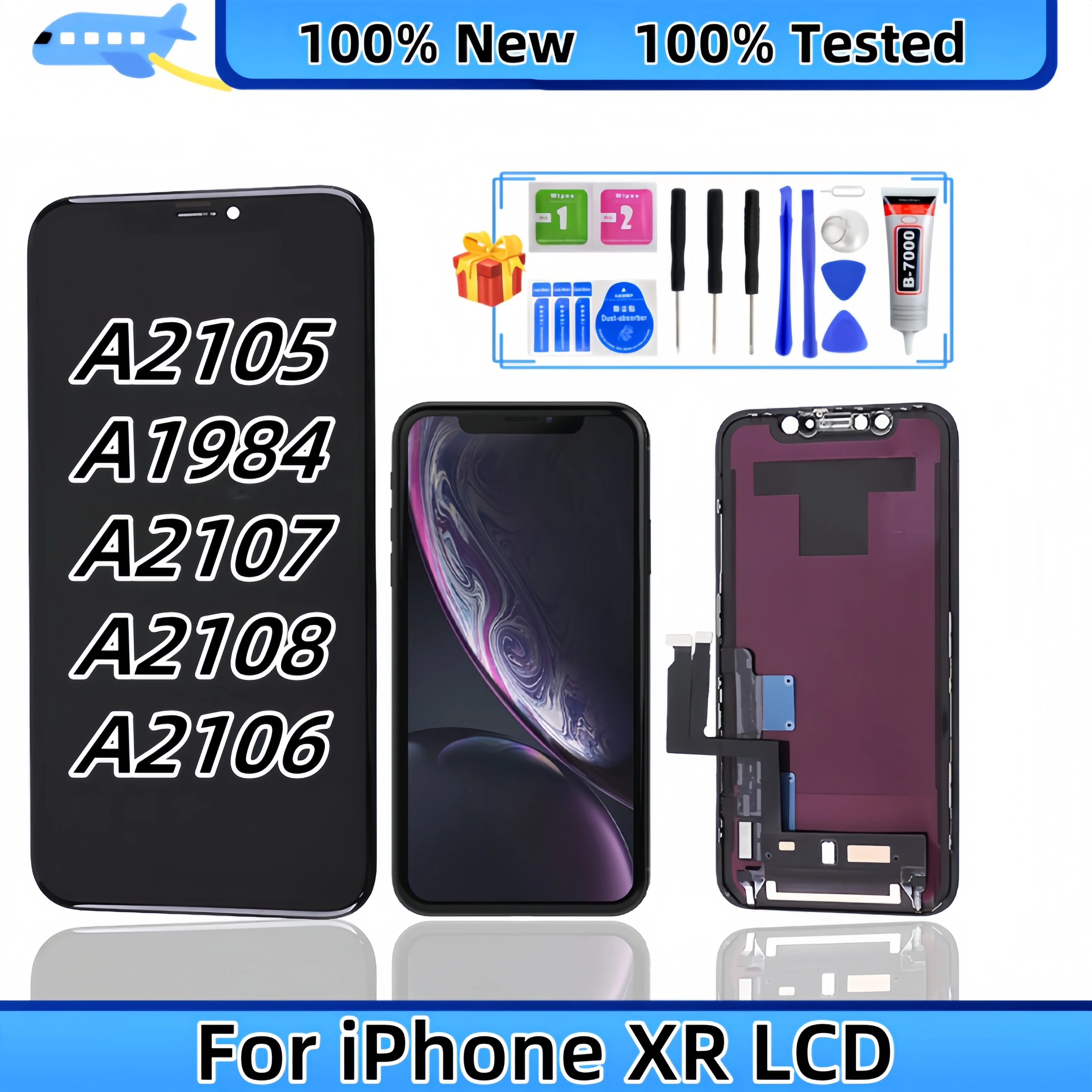 

ЖК-дисплей с сенсорным экраном и дигитайзером в сборе для iPhone XR A2105 A1984 A2107 A2108 A2106