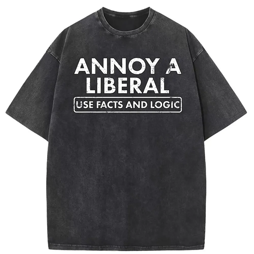 

Annoy A Liberal Use Facts And Logic Funny Political Premium T Shirts Sweatshirts Slim Fit Long Sleeve Fashionable Men Novelty