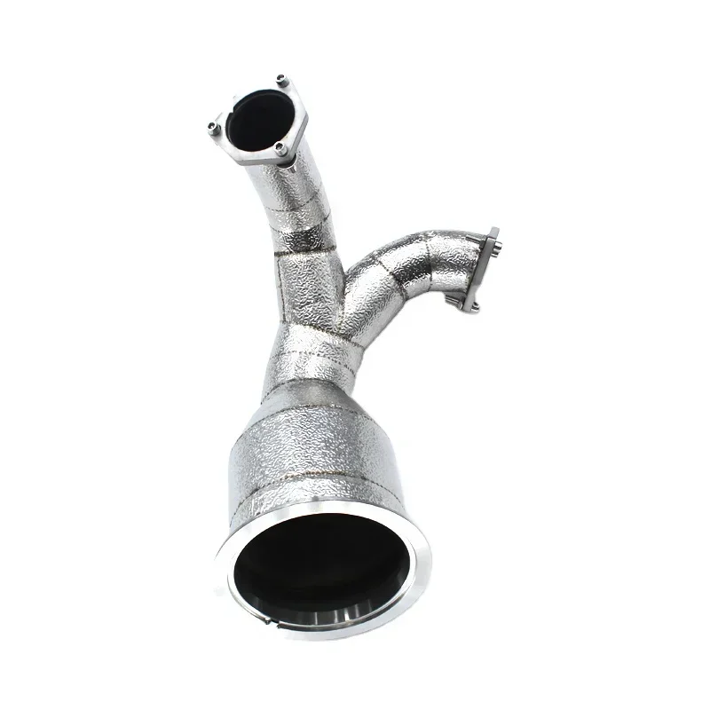 Section High flow Pipes branch downpipe Exhaust Pipe with for S4 S5 3.0T 2013-2018 2019