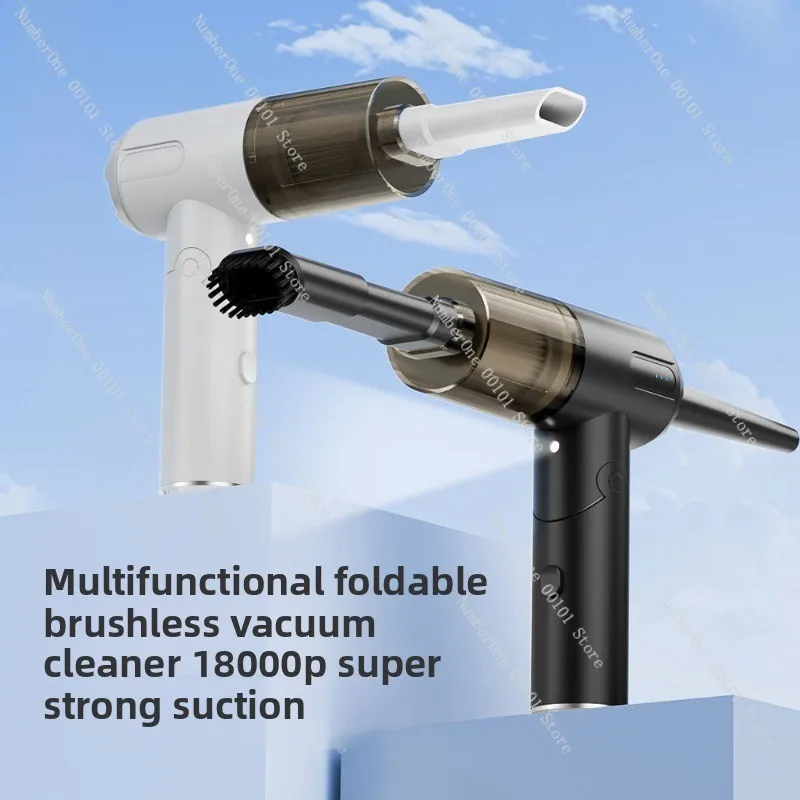 Wireless Car Vacuum Cleaner High Power Suction Blower Flashlight Tire Inflator Pump Handheld Portable Auto Interior Detailing