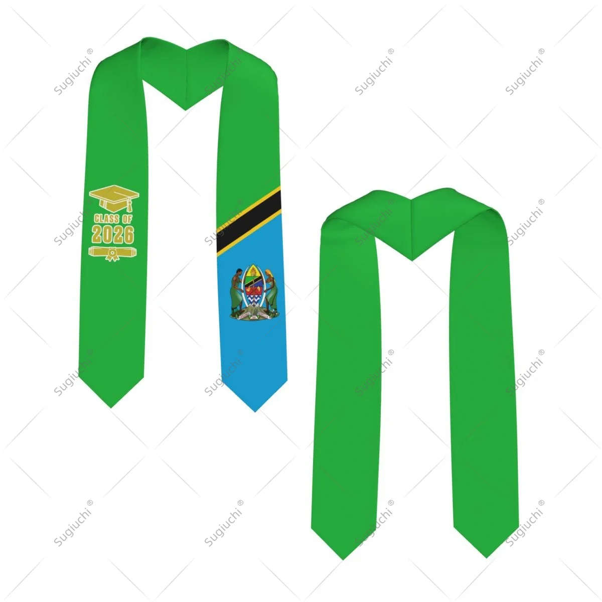

Tanzania Flag Class Of 2026 Graduation Stole Sash Scarf For International Students Proud Ceremony Adult Unisex
