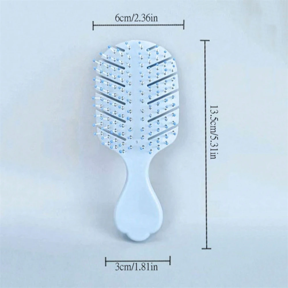 미용 빗 두피 마사지 빗 여성 살롱 미용 스타일링 도구를위한 젖은 곱슬 머리 빗질 빗