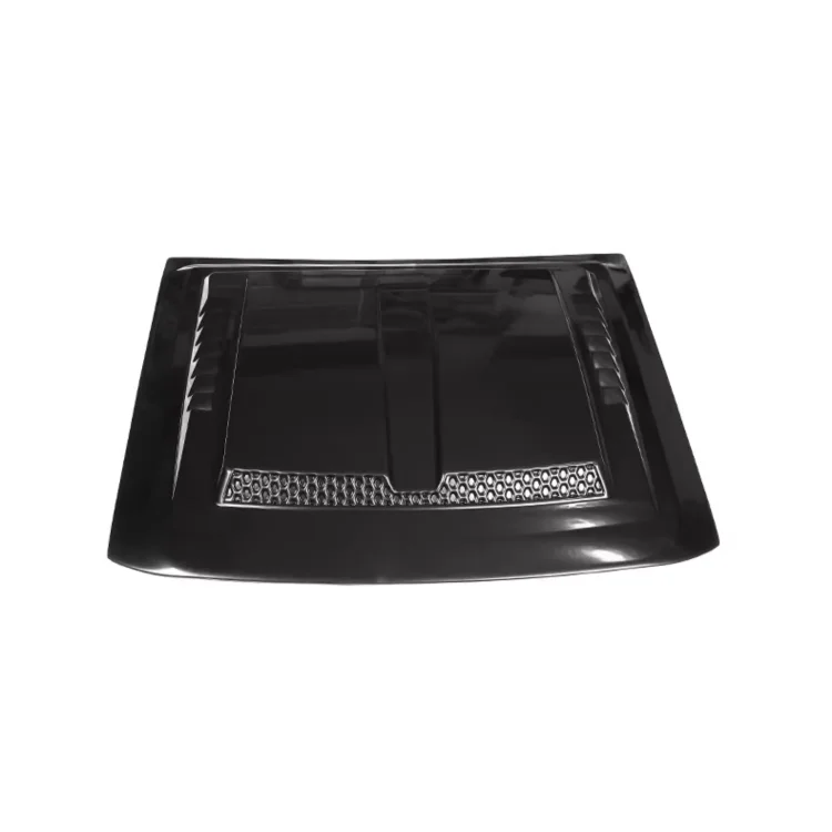 

Jetway Traveler cover trim attached to engine hood and Hurricane hood modification accessories
