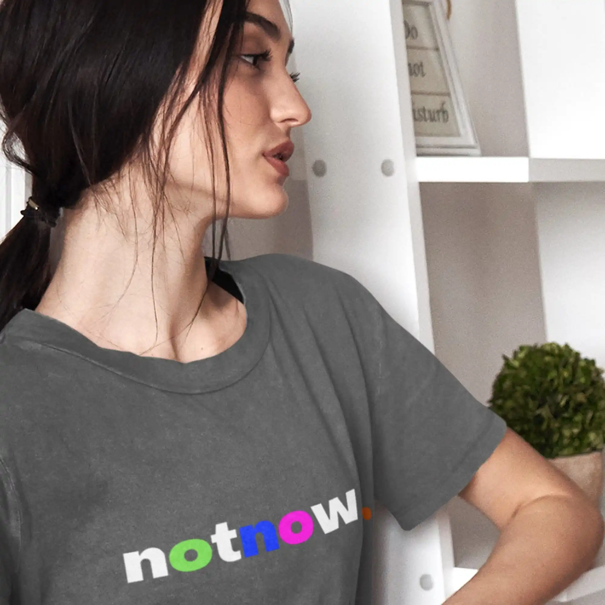 Notnow Multi Color Fun T Shirt Premium Bella Canvas Artistic Aesthetics Modern Design Clean And Crisp Looking Simple Feel