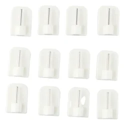 4/8/12Pcs Wall Mounted Window Bathroom No Drilling For Curtain Rod Home Kitchen Living Room Easy Install Self Adhesive Hook