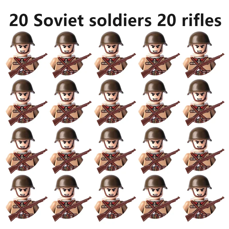 20 Spielzeuge für Soldaten und Kinder aus der Sowjetunion, Großbritannien, China, Frankreich, Polen und Kanada.