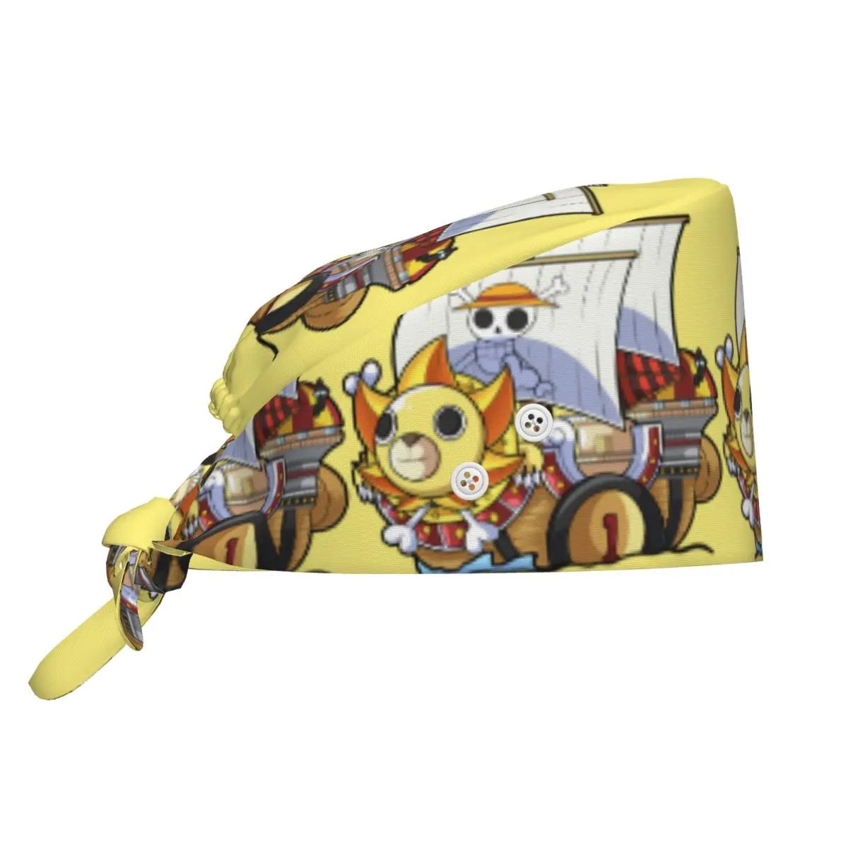 

Регулируемая рабочая шапка-бини в стиле аниме с пуговицами для женщин и мужчин, медицинская шапка для медсестер, врачей, хирургов