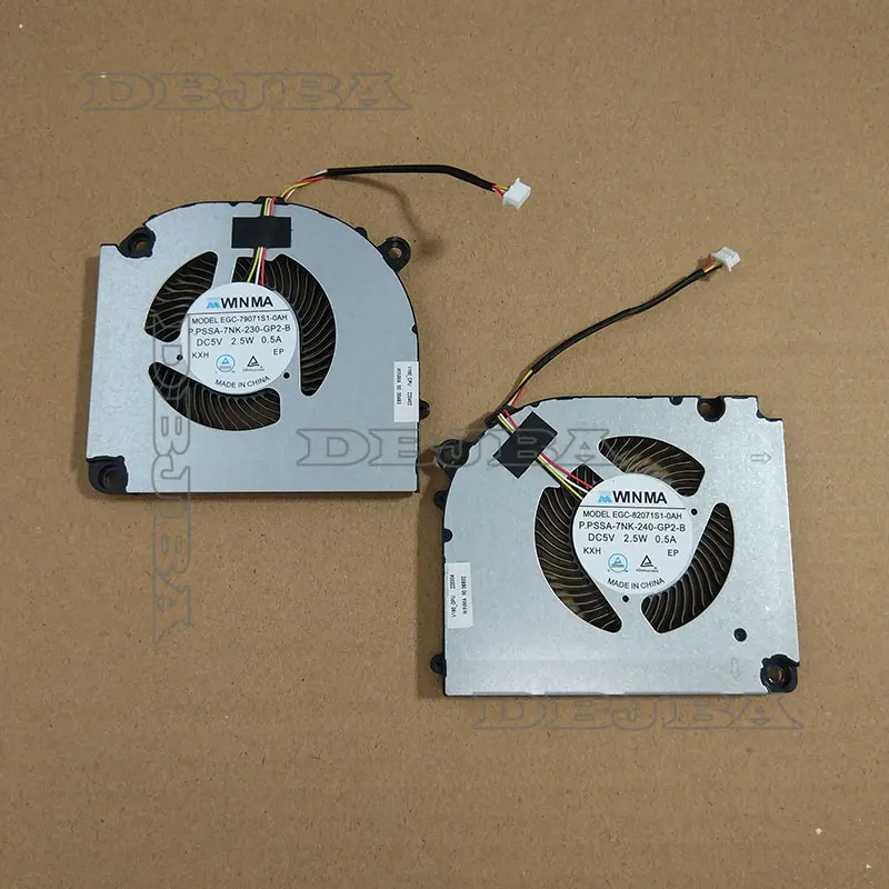 

CPU GPU Fan for Clevo V150 6-31-V150N-102 EGC-82071S1-0AH EGC-79071S1-0AH P.PSSA-7NK-230-GP2-B P.PSSA-7NK-240-GP2-B 5V 0.5A