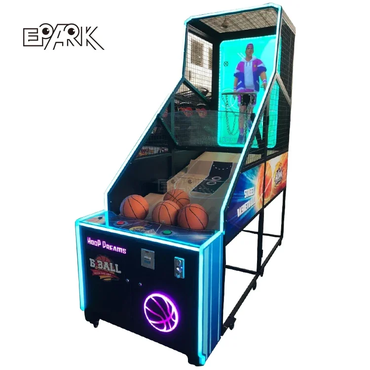 Coin Operated Street Basketball Arcade Game Machine 55 Inch Monitor 3D Screen Electronic Basketball Game Machine