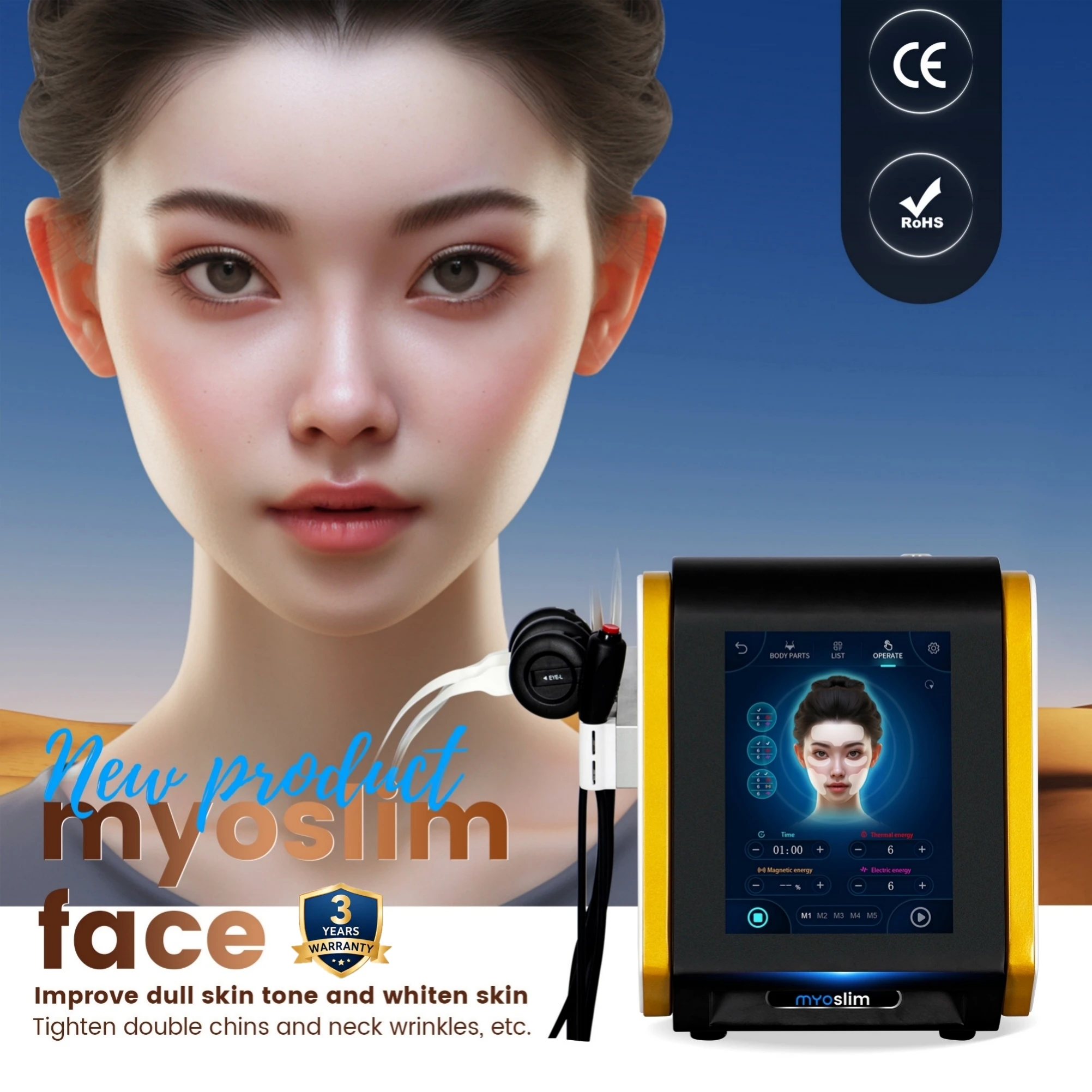 Face Sculpt Device Non-Invasive Facial Lifting Machine Microcurrent Skin Tightening Wrinkle Reduction Anti-Aging Beauty Tool