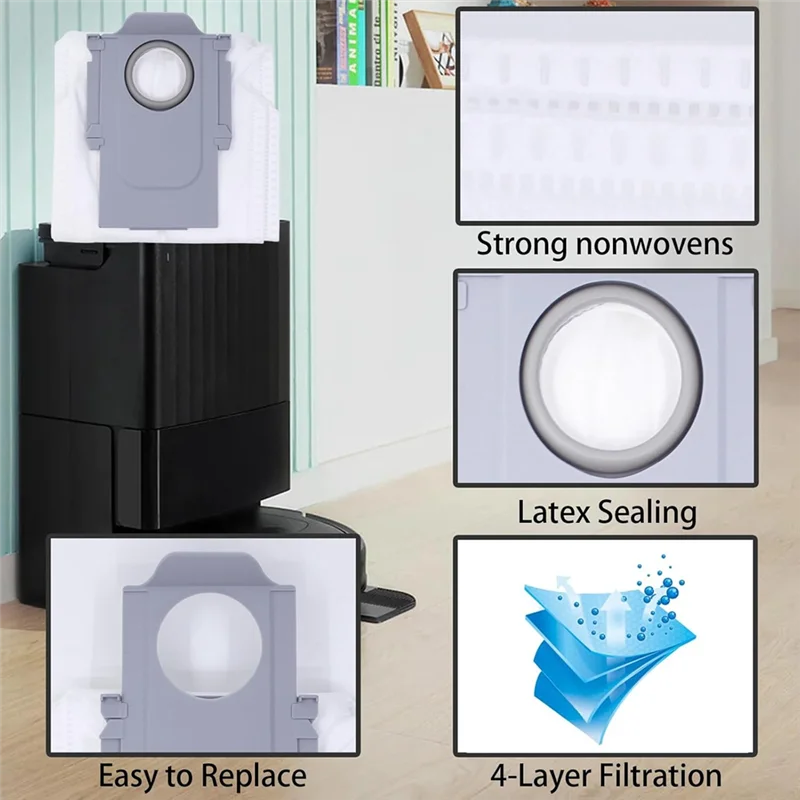BAAN-Set untuk Roborock Q Revo Aksesori Pengganti Penyedot Debu Sikat Sisi Utama Filter Hepa Kain Pel Aksesori Kantong Debu Ki