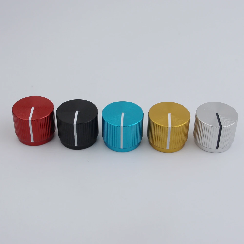 1 Piece Aluminum Flat Top Knob For Electric Bass 16MM*19MM*6.0MM Available In Five Colors