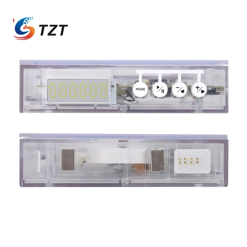 TZT الأبيض TINYL سبليت 3 في 1 HiFi المغناطيسي ريترو سبليت مشغل أقراص مضغوطة 5 واط سمّاعات بلوتوث نوع C شحن