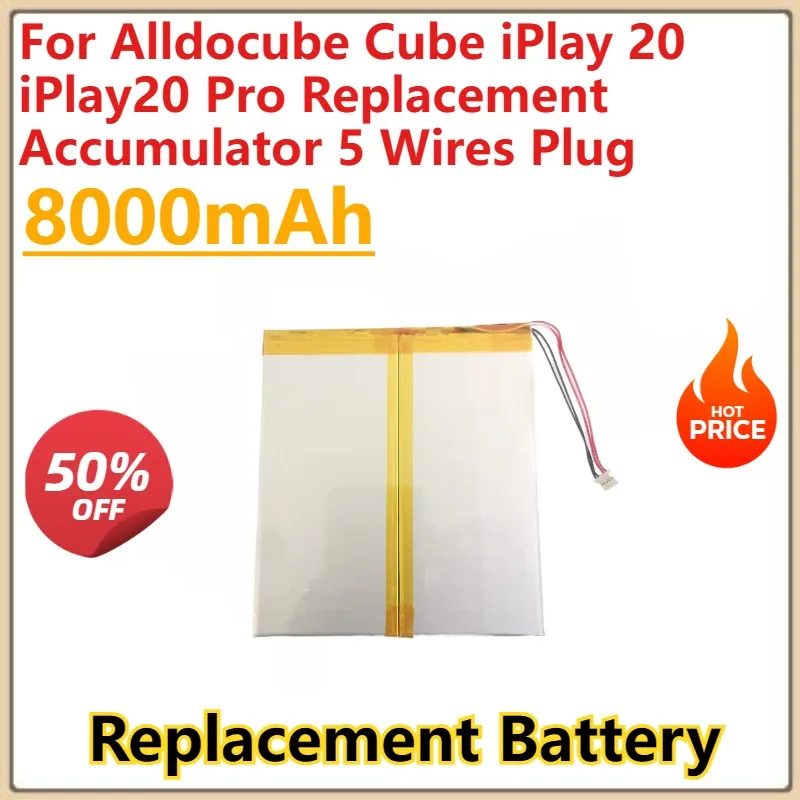 

High Quality New Battery for Alldocube Cube iPlay 20 iPlay20 Pro Replacement Accumulator 5 Wires Plug