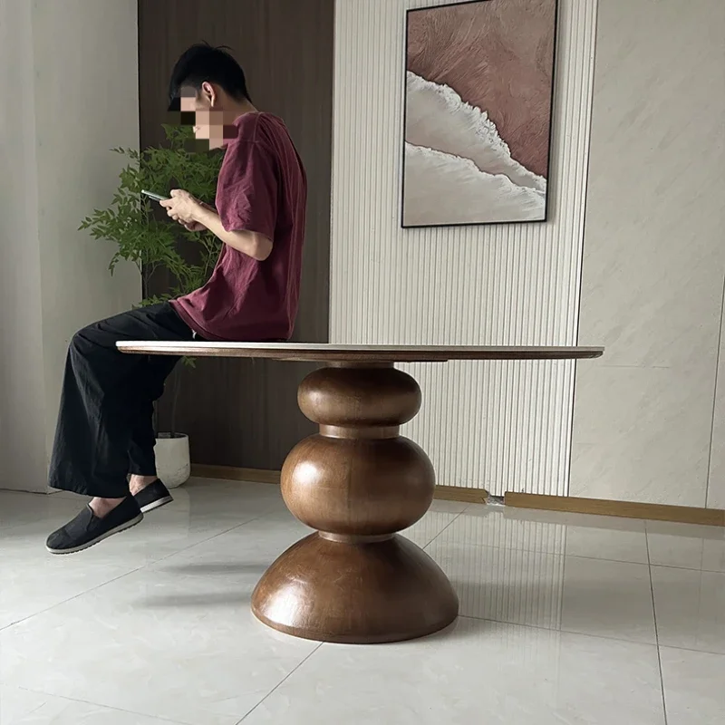 

Белые обеденные столы для ресторана, деревянные круглые скандинавские современные кухонные столы, стулья, центральная роскошная мебель для дома Mesa Comedor