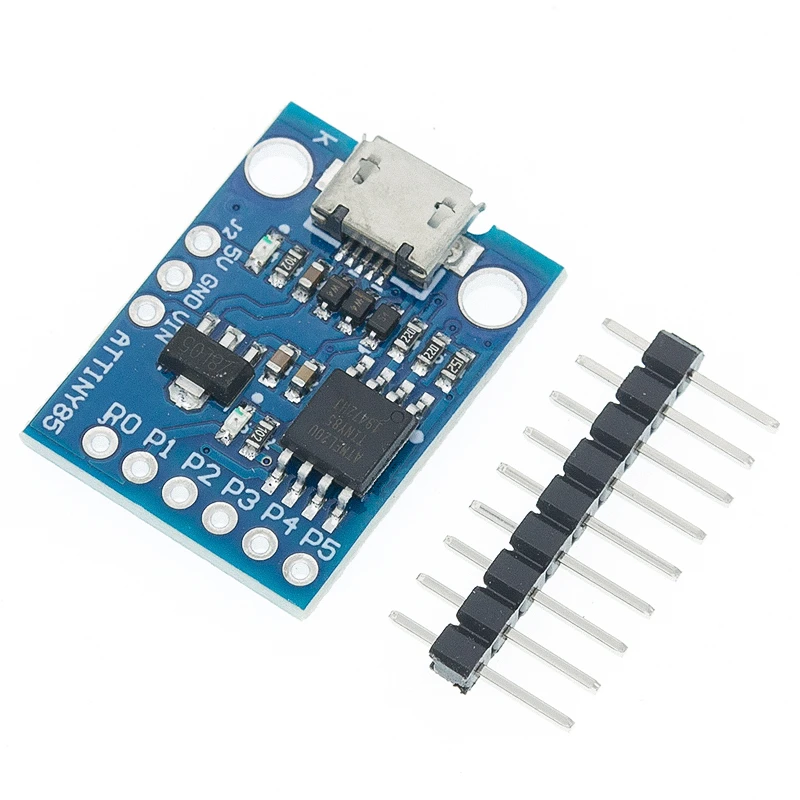 TINY85/ATTINY85 Digispark Kickstarter Micro Development Board ATTINY85 Módulo para Arduino IIC I2C USB Azul Preto