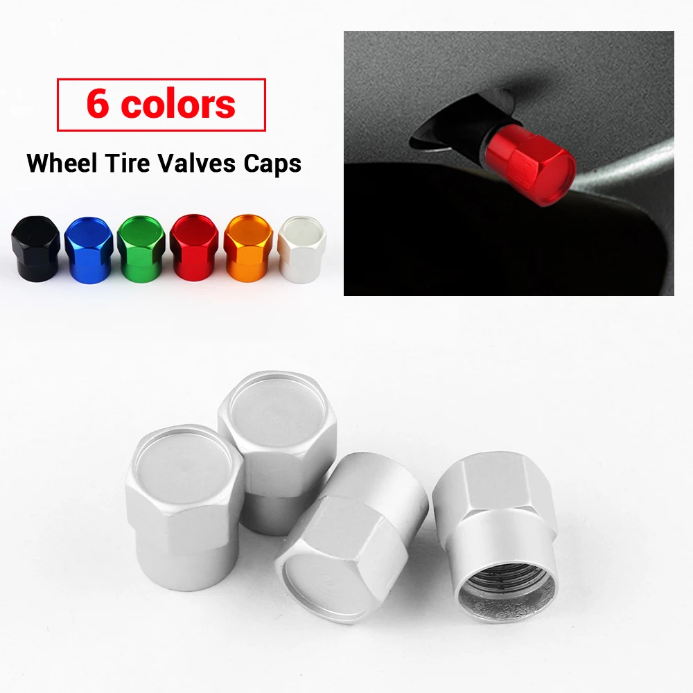 Tampas da haste da válvula do pneu da roda de metal, estilo de carro, 4 peças, para alfa romeo audi-slot porsche mercedes-benz bmw honda acessórios automotivos