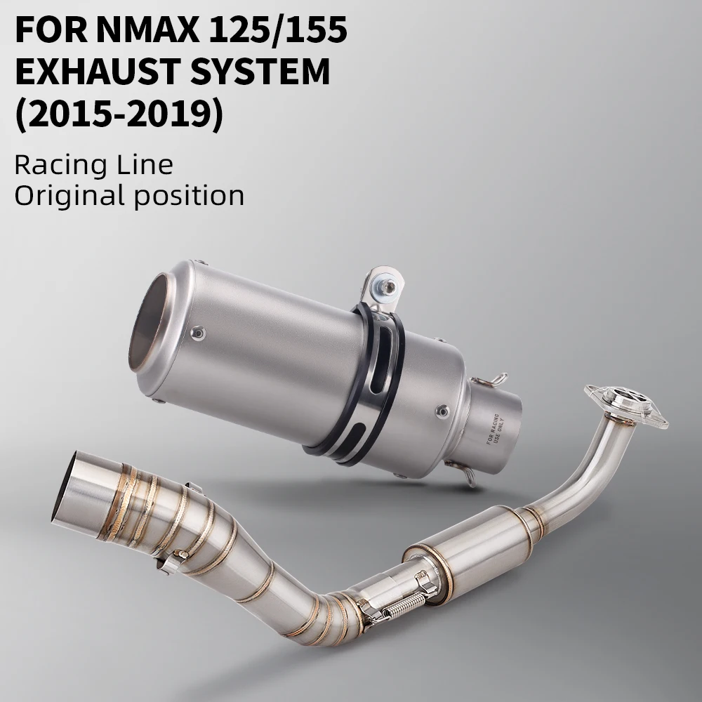 

Для (2015-2019) модификация мотоцикла из нержавеющей стали NMAX125 NMAX155 GP Project выхлопная труба мотоцикла полносекционная система