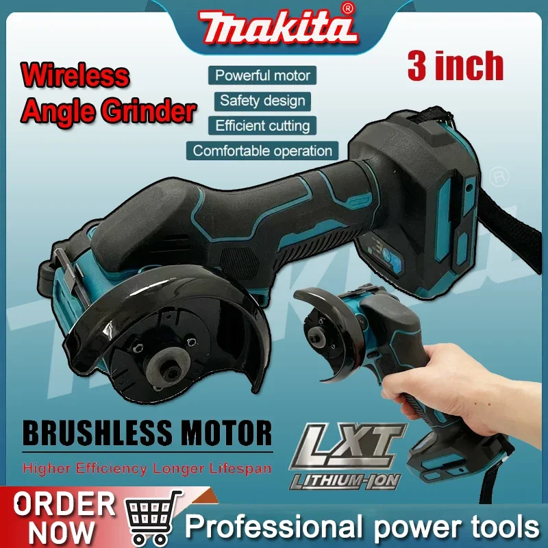 

Makita Cordless Angle Grinder 3 Inch Angle Grinder Cordless 3 Inch Electirc CUT OFF Tool Cutting Circular Saw Power Tool
