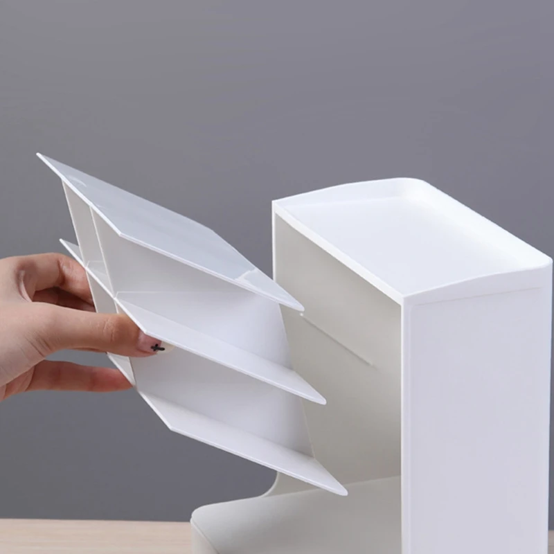 منظم مكتب حامل القلم ، منظم قلم رصاص مع 7 حجرات ودرج واحد ، رف تخزين للمدرسة ، المهجع