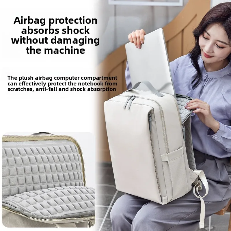 Backpack Simple Female High-end Sense Anti-splashing Airbag Shock Absorber Computer Backpack Daily Commute Business Backpack