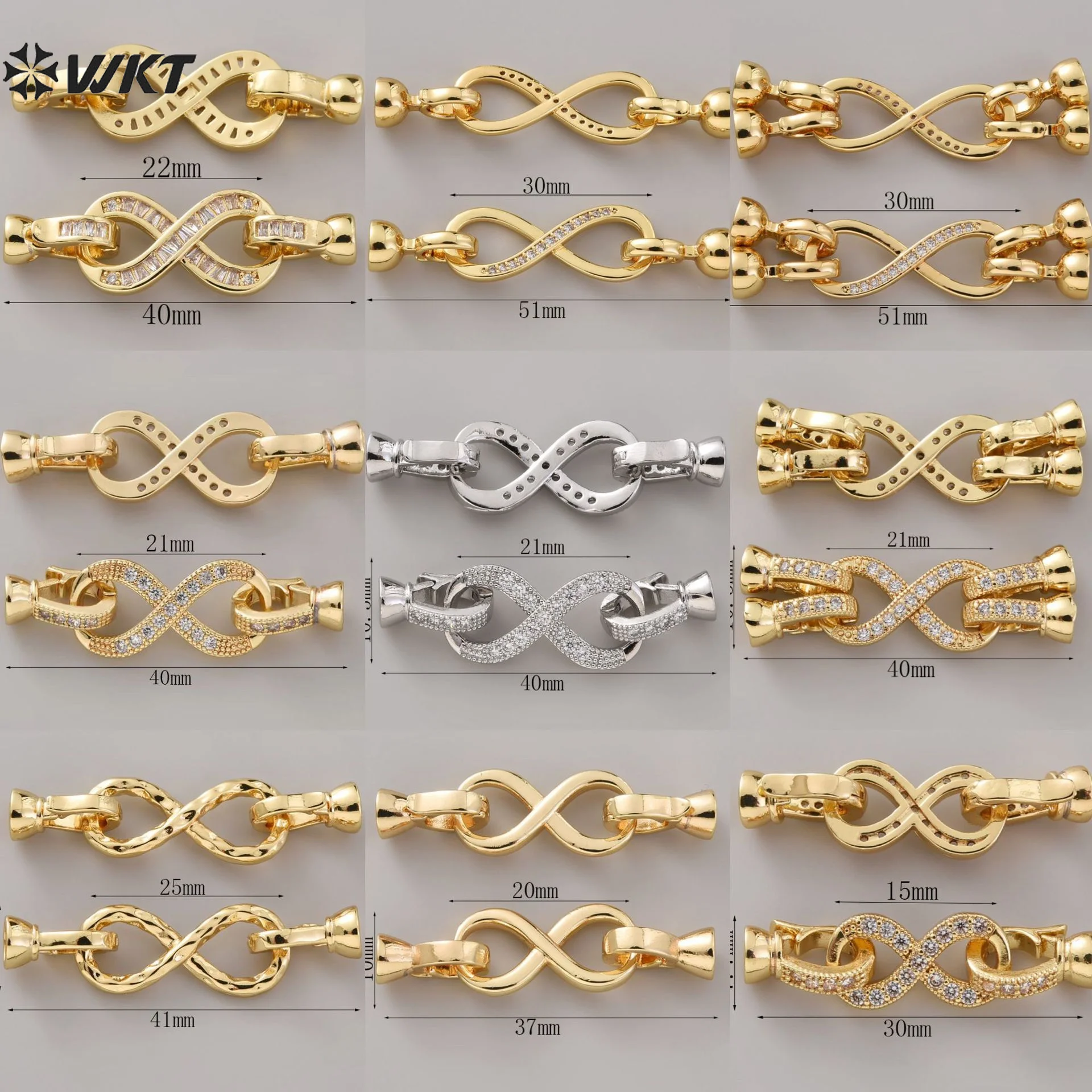 WT-JFE120 New Arrival Handmade Crafts Zircon Paved Clasp Accessory For Necklace Or Bracelet Fine Jewelry Making