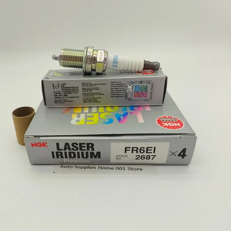 Original NGK FR6EI 2687 Laser Iridium Spark Plug para Mitsubishi