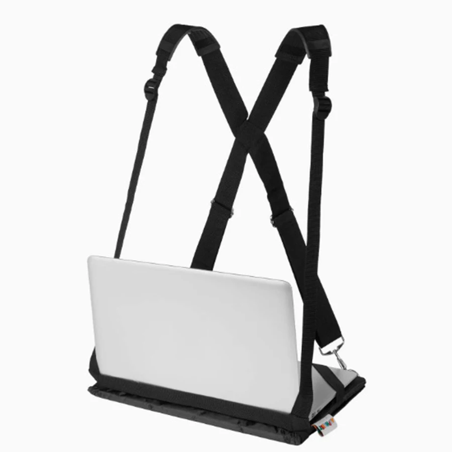 Wearable Laptop Bag With Shoulder Strap & Storage Pouch Portable Notebook Computer Cable Organizer Carry Bag For Travel Work