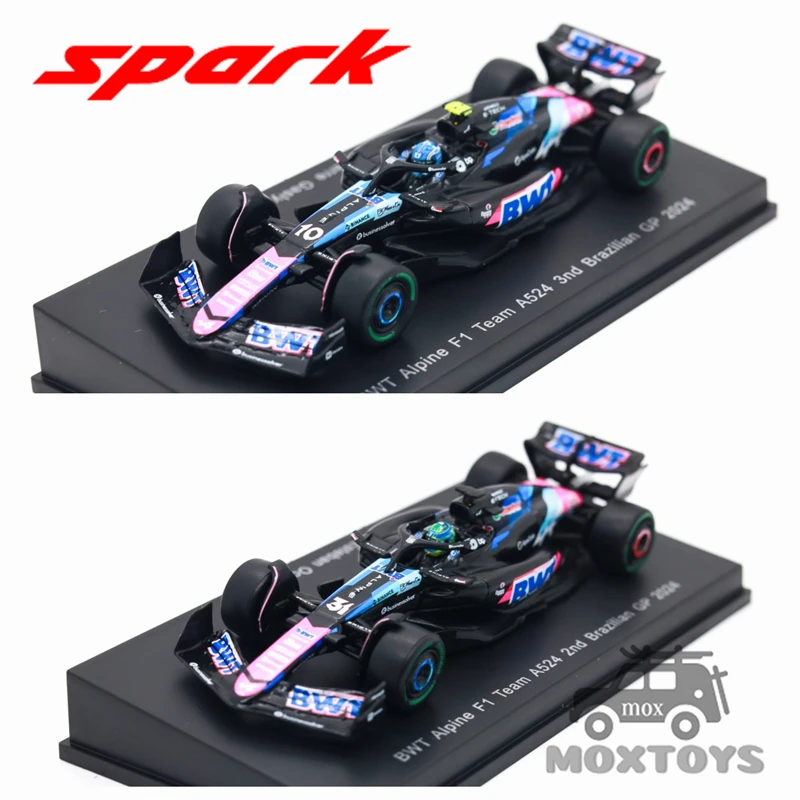 

Sparky 1:64 BWT Alpine F1 Team A524 No 31 2-й / No 10, 3-й бразильский GP 2024, литая под давлением модель автомобиля