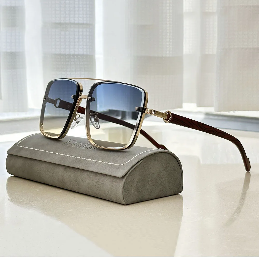 Neue Quadratische Sonnenbrille Für Männer Vintage Outdoor Sonnenbrille Oculos Designer Holz Gläser Sonnencreme Sonne Lentes Dropshipping Gafas – Detail 4