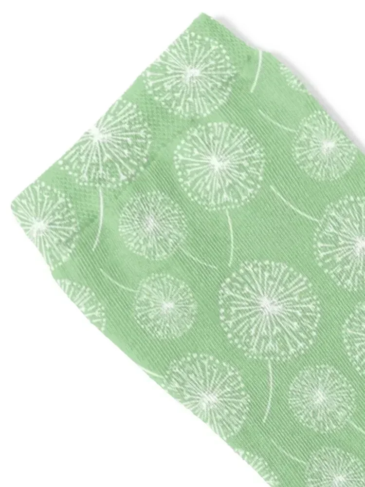 Dandelion clocks on green Socks Run men cotton high quality Socks Men Women's