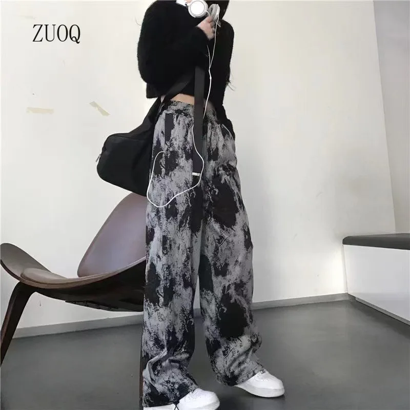 

Новые женские брюки, весна-осень 2021, уличная одежда, свободные свободные брюки с высокой талией и завязками, женские брюки